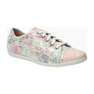Mephisto Ketty Sneaker Pink Reptile Print Leather